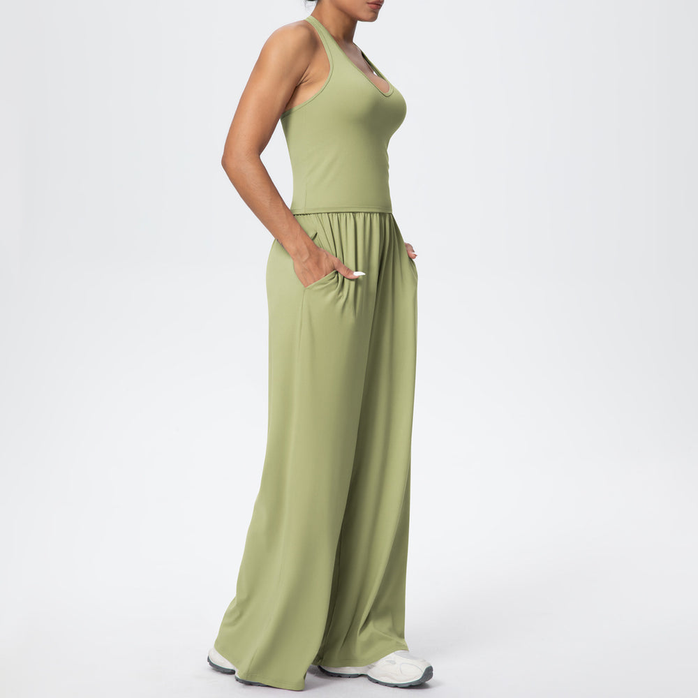 Fashionstylishnew arrival brushed yoga clothes, quick-drying, breathable, beautiful back sports suit, outdoor casual running fitness clothes