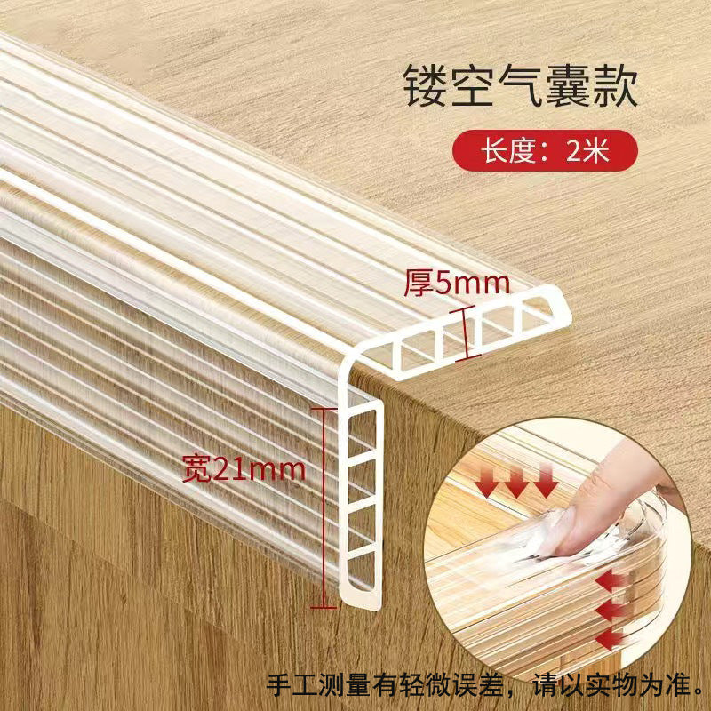 Cut out air bag transparent anti-collision strip thickened baby bag table corner security anti-collision protection kids traceless anti-collision strip