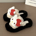 2025 autumn/winter trendy fuzzy slippers - women's outdoor one-strap slides, chunky sole home cotton slippers for winter