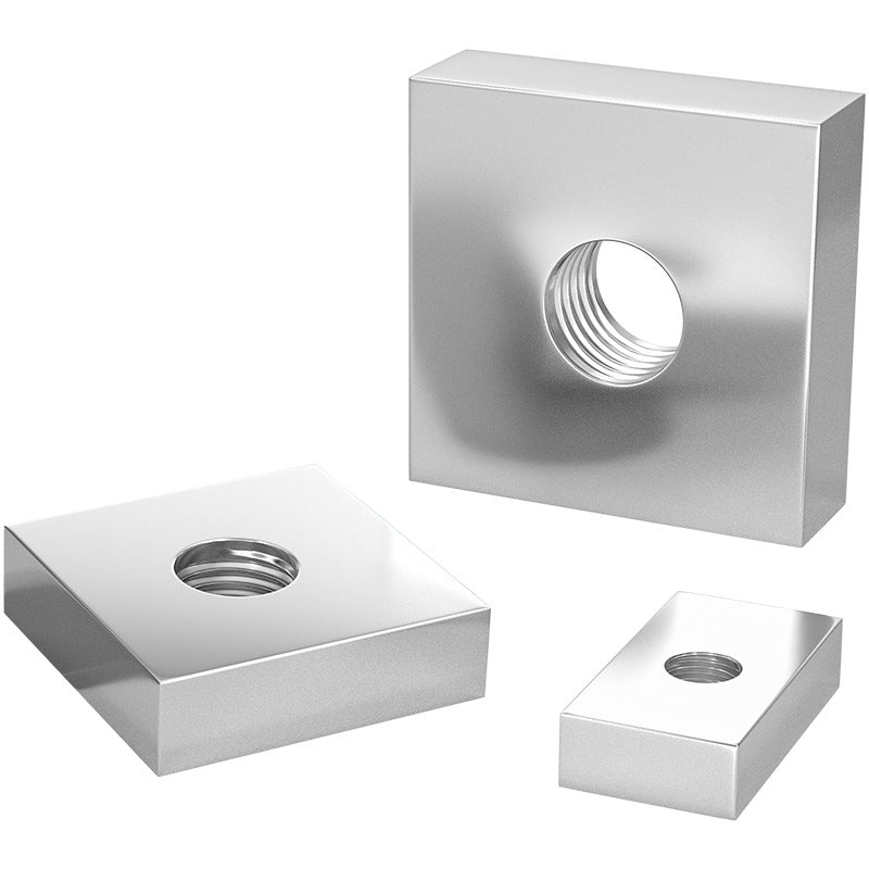 304 stainless steel rectangular nut iron square aluminum profile slider nut square nut M4M5M6M8M10mm