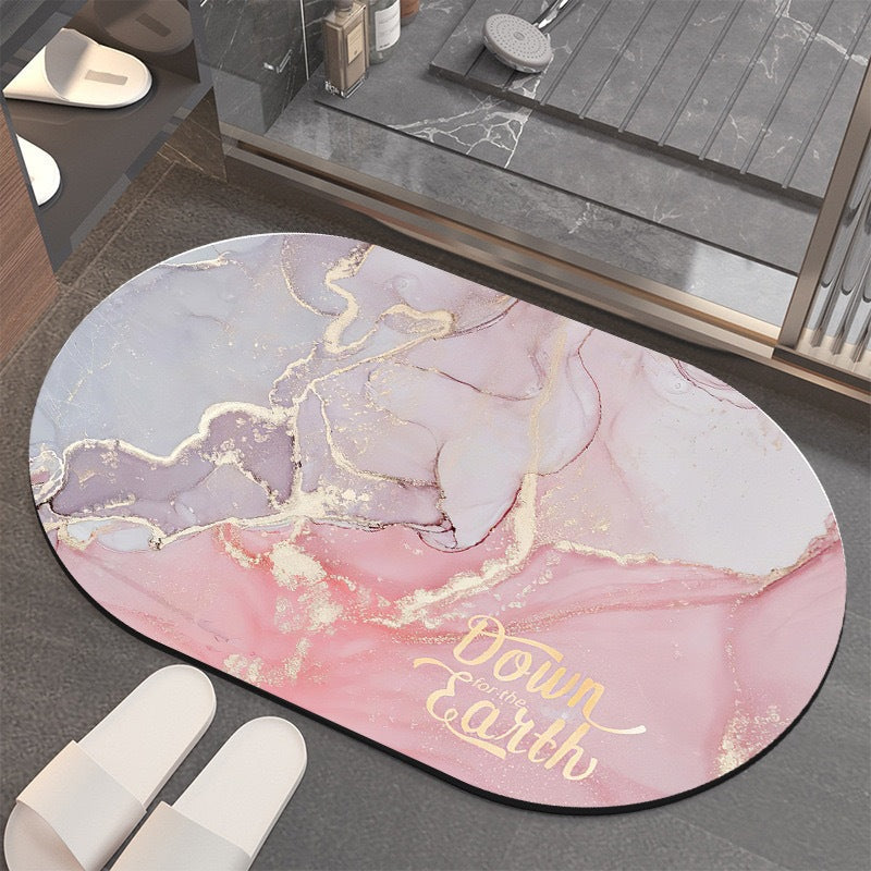 accessible luxury marble diatom mud floor mat bathroom absorbent mat quick-drying non-slip foot mat bathroom entrance floor mat