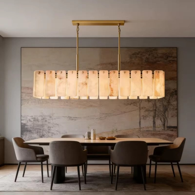 American-style marble chandelier, a touch of luxury for your dining room. simple yet grand, perfect for bedrooms, living rooms, and marble dining tables