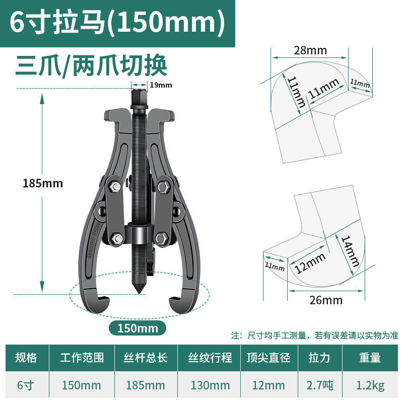 Three-jaw puller, universal bearing, multi-functional disassembly tool, bearing disassembly tool, triangular puller, wheel puller