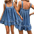 independent station exportfashionsummerfashion suspender dress loosecasualelegantwork clothing