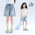 Girls' shorts summer  new stylish children's wear little girl summer pants kids summer denim shorts lightweight