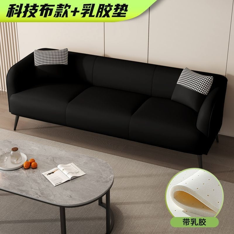 Fully assembled technical fabric sofa small apartment scandinavian double two or three people living room rental apartment popular style simple