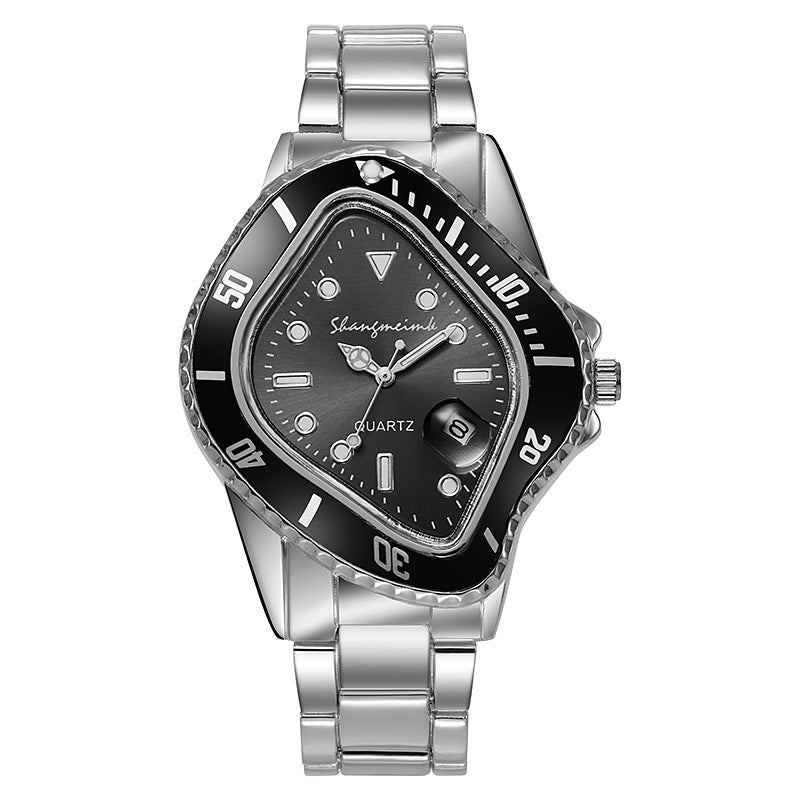 twisted water ghost suit alloy steel belt waterproofcasual watch hip hop quartz watch factory direct sales wholesale