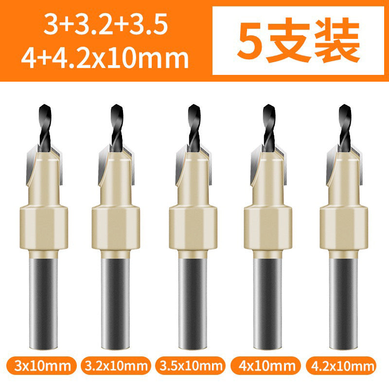 Woodworking countersink hole drill bit hole opener wood board wood hole punch screw step step drill countersink drill bit