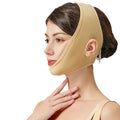 Customized cheekbone sculpting post-op face mask - v-line, nasolabial fold, chin shaping headgear - women's face slimming elastic band