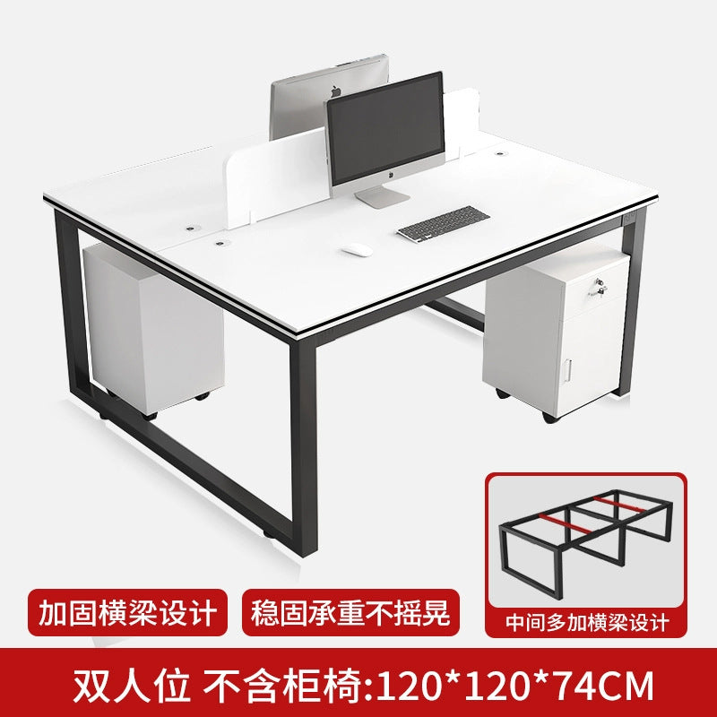 Office desk and chair set - 4, 6, or 8 seater workstation - cardboard office - minimalist modern office desk for employees