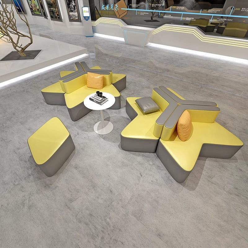 Sectional sofa minimalist creative irregular stool kindergarten office mall rest area negotiation reception table and chair sofa