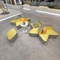 Sectional sofa minimalist creative irregular stool kindergarten office mall rest area negotiation reception table and chair sofa