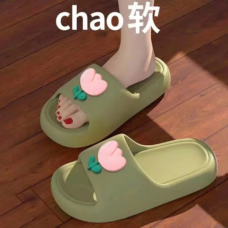 2026 new women's summer slippers - cloud-like comfort, soft sole, casual home wear, thick-soled one-strap slides for bathroom use