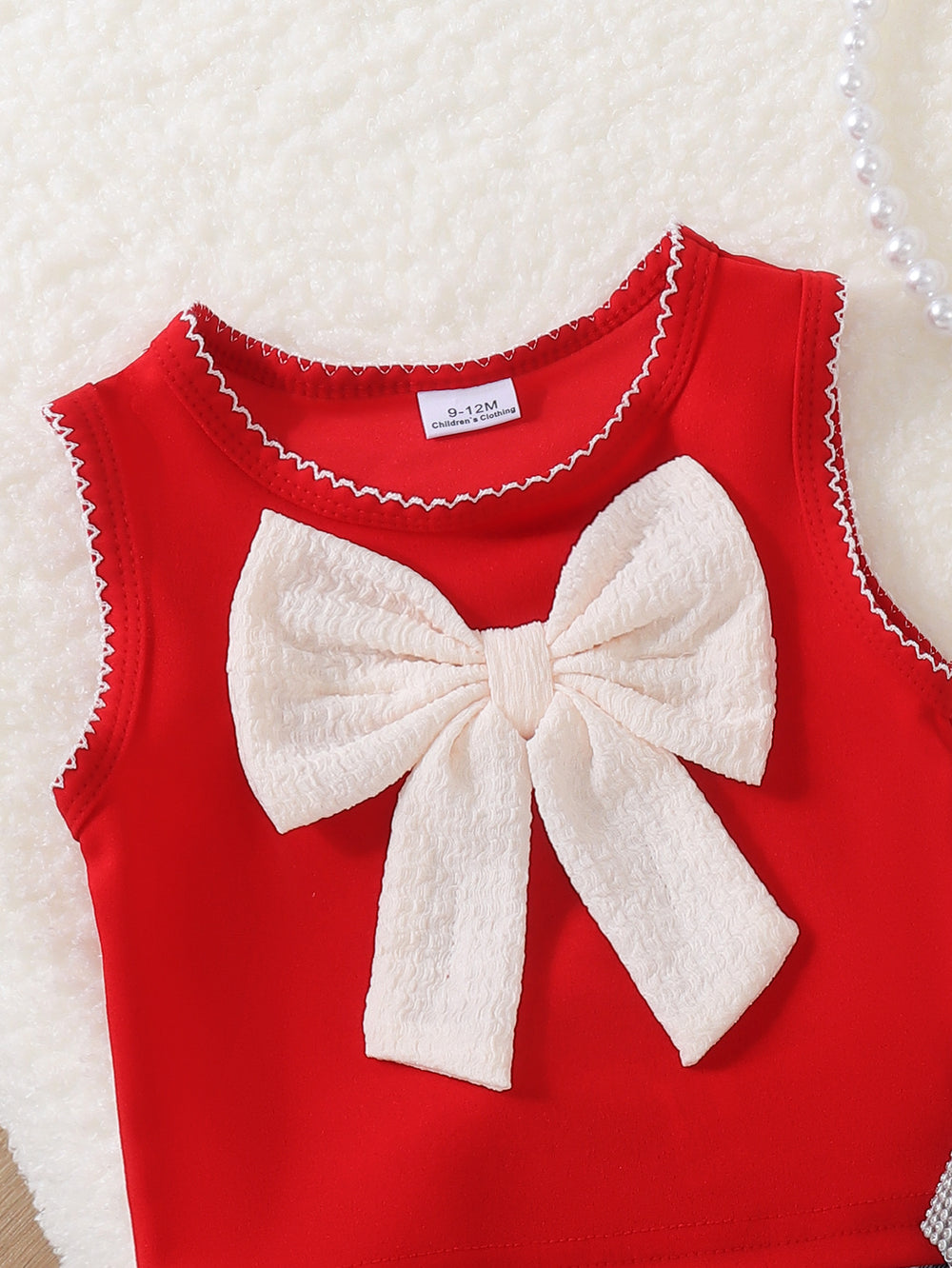 Kids clothing cross-border exclusive for european and american girls new arrival kids red vest + blue skirt baby