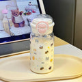 Summer new arrival: minimalist plastic water bottle with straw - stylish, portable, large capacity, dual-drink spout, perfect for women