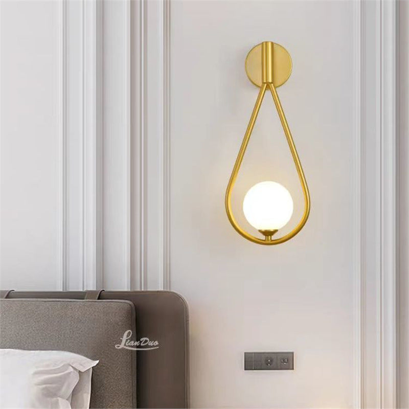 Artistic bedside wall lamp staircase balcony led wall sconce bedroom bedside light double head living room aisle room wall light