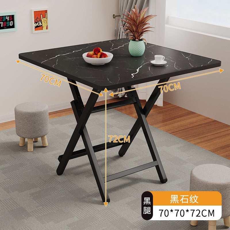 Simple foldable small square dining table for home study rental house dormitory small apartment portable dining table casual