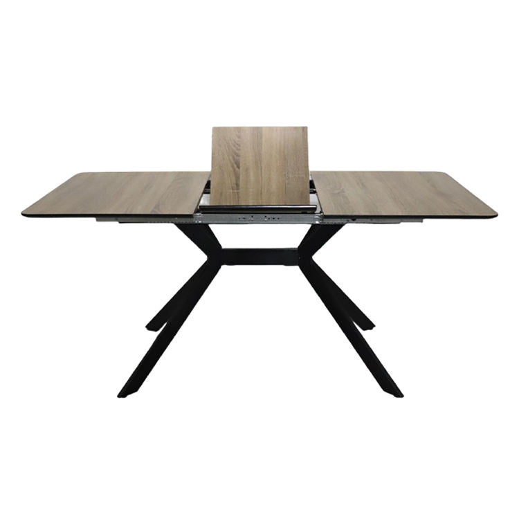 Export solid wood multi-layer board dining table retractable foldableaccessible luxuryclassy sense restaurant long table mdf rectangular table