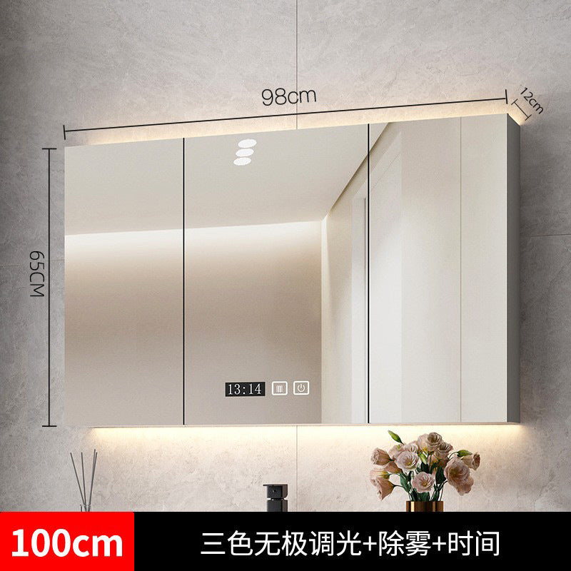 Smart bathroom mirror cabinet, separate wall-mounted bathroom with light, vanity mirror, bathroom mirror with rack storage