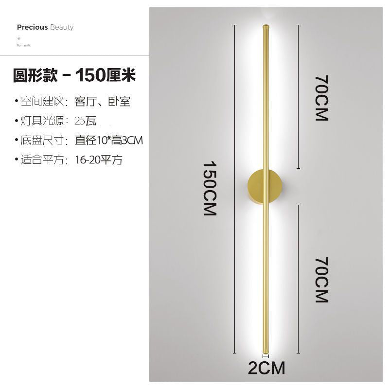Minimalist modern led linear wall sconce - creative living room tv backdrop, bedroom bedside, and popular linear lighting fixture