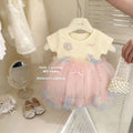 【dropshipping】girls' summer new plaid tank top dress, korean style baby doll princess dress for kids