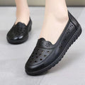 Soft leather soft bottom ladieswear shoes flatsabrasion resistantwaterproofbows work shoes wechat group purchase live broadcast one piece dropshipping