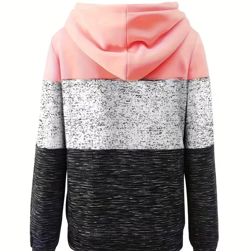 hot-selling plus-size women's zip-up hoodie, new casual long-sleeve hooded sweatshirt jacket, dropshipping available