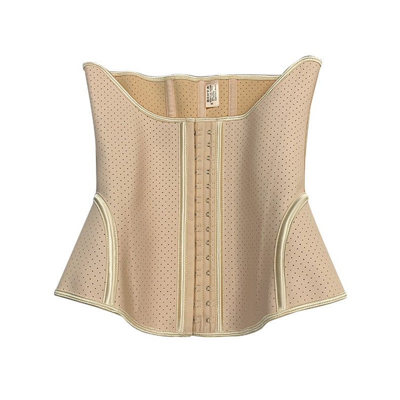 Breathable postpartum belly wrap - shaping, slimming, and sweat-wicking waist trainer with mesh backing