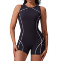 European and american summer color block zipper yoga jumpsuit women's dance bodysuit aerial silk workout bodysuit breathable fitness apparel