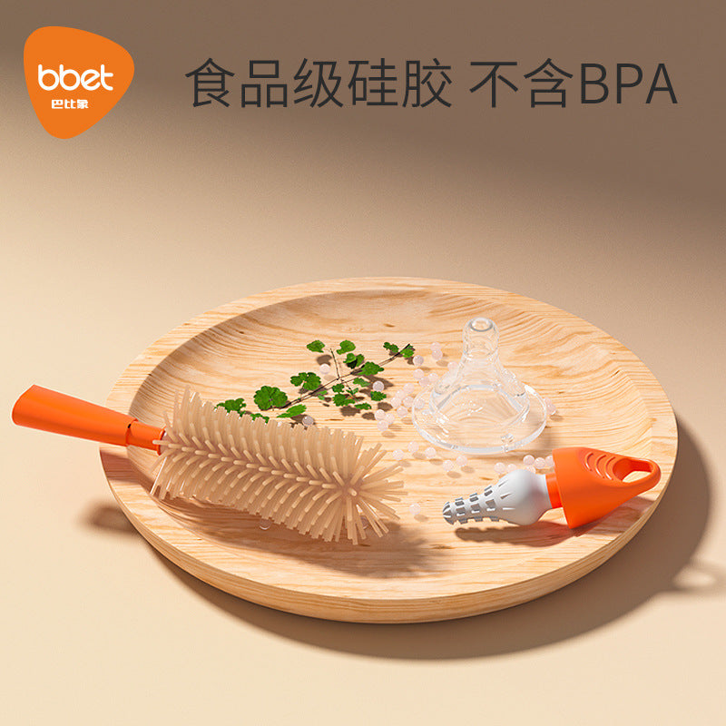 3-in-1 silicone bottle brush multifunctional detachable nipple brush baby bottle washing cup cleaning brush silicone brush