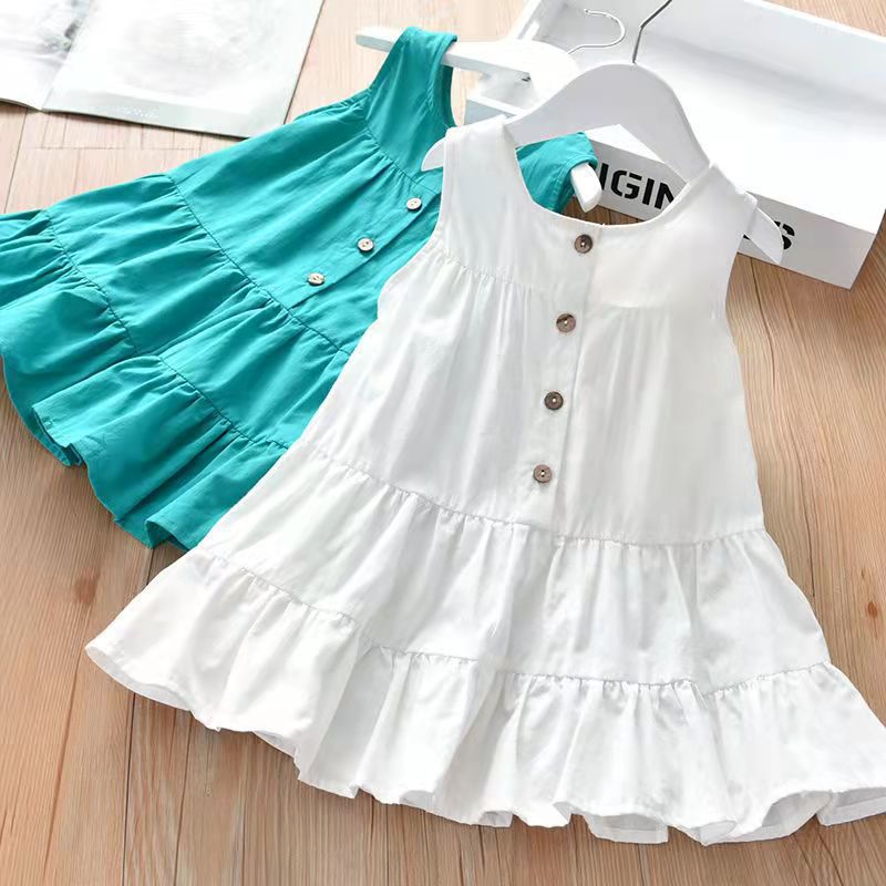 Girls' stylish sleeveless summer dress -  new princess dress - direct from the manufacturer - dropshipping available