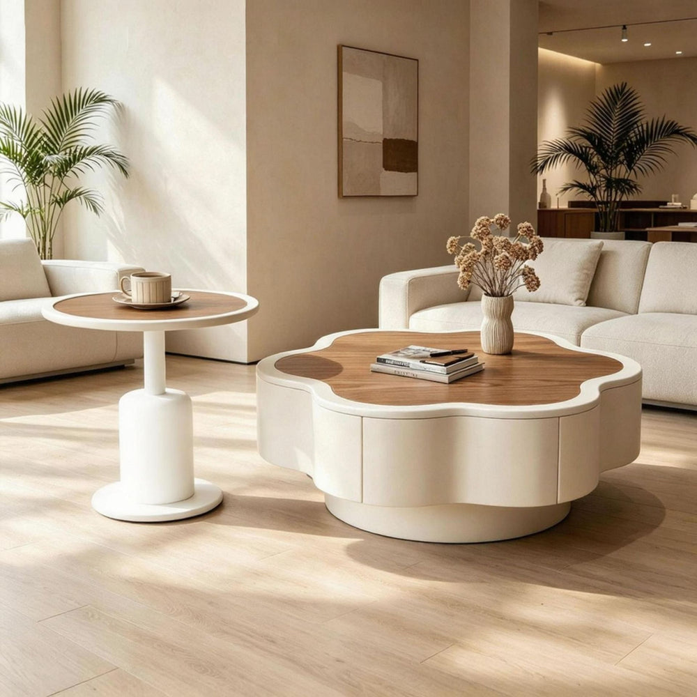 New arrival flower popular coffee table classy living room for homecasual cream small apartment accessible luxury creative special-shaped combination