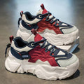 Popular men's shoes summernew arrival breathable sports casual running thick soleeasiest for matchwhite daddy trendy shoes