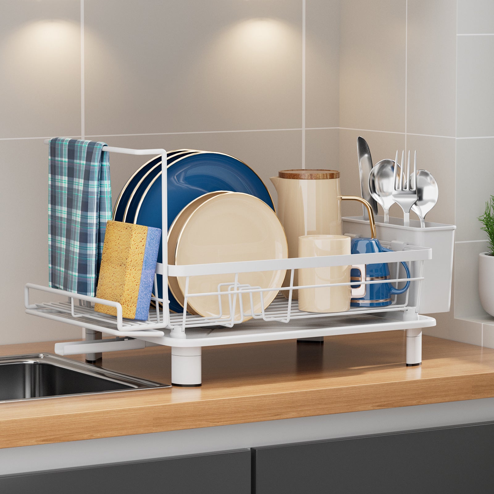 Processing Custom Single Layer Bowl Rack Kitchen Dish Storage Rack Drain Basket Sink Dishwasher Dish Rack Shelf