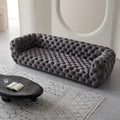 Italian minimalist living room baxter fabric button sofa villa large flat hotel frosted technical cloth sofa custom