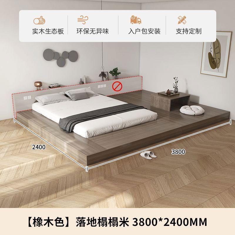 Solid wood tatami bed frame package installation japanese style platform bed floor-standing tatami light luxury creative multi-functional board bed