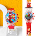 Kids' spider-man watch for boys - zettai revice & ultraman trigger style - flashing, drop-proof, electronic, luminous, and waterproof - perfect for preschoolers!