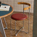 Retro scandinavian foldable chair small apartment for homesolid wood dining chair chair casual modern restaurant casual back chair