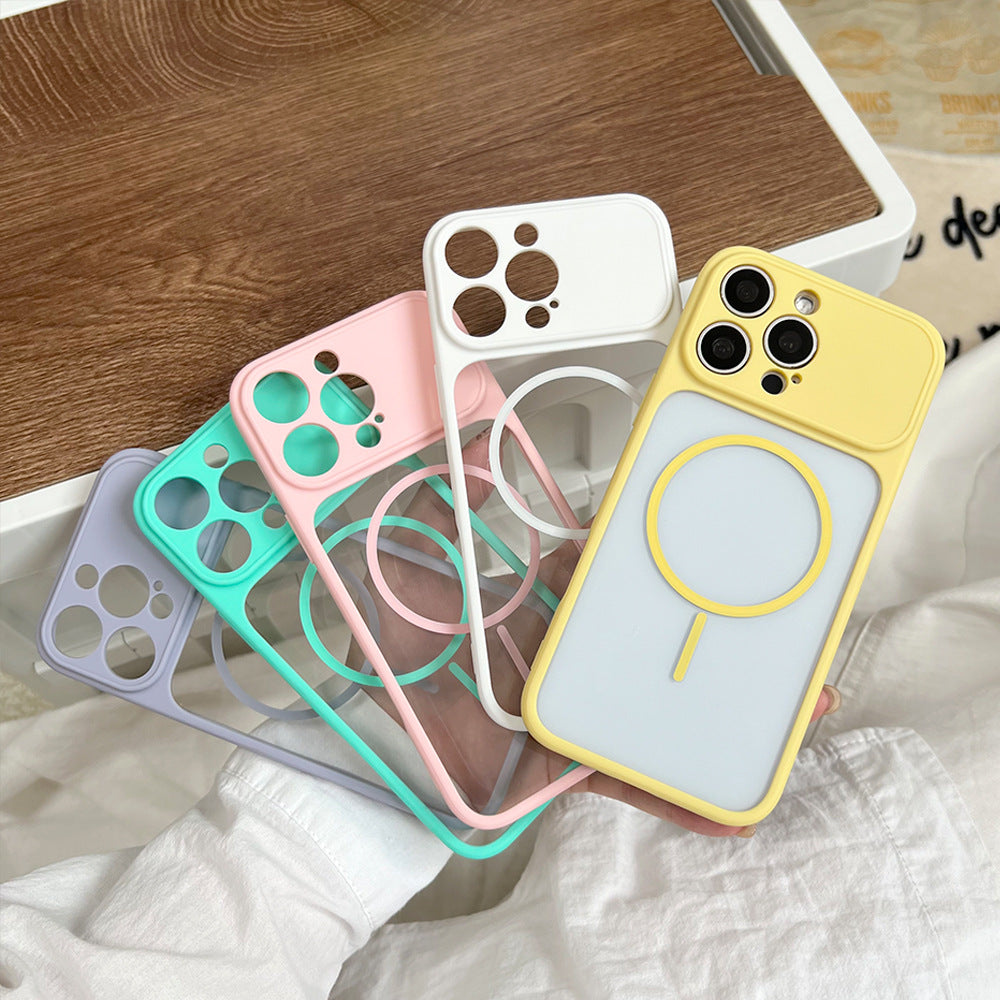 Acrylic magnetic two-tone case, instantly upgrades your iphone to a 17 pro max with a large view window, iphone 18 hard case