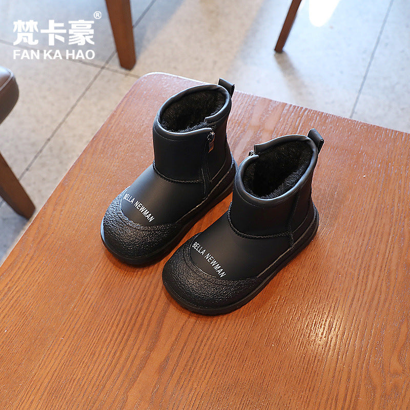 Clearance kids' casual snow boots -  winter fashion, warm & thickened fleece-lined ankle boots for boys & girls