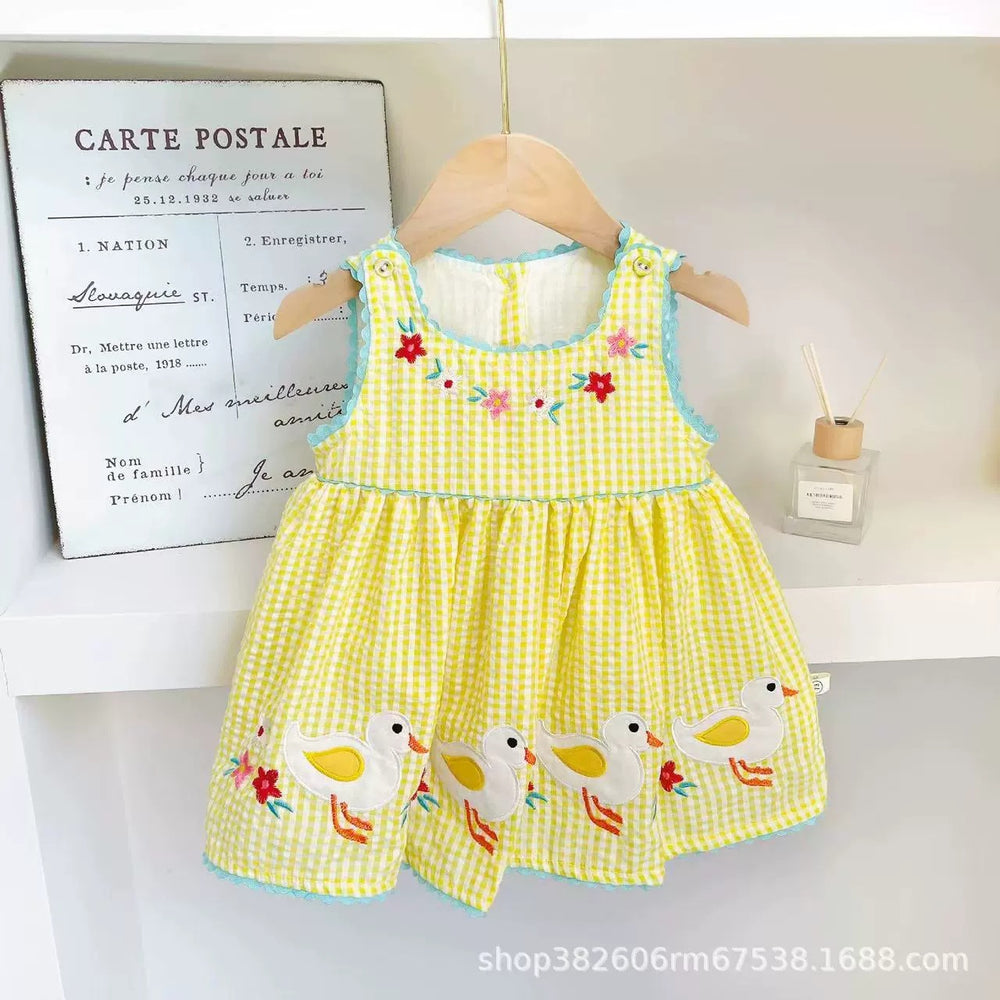 Girls' summer dress, baby princess dress, sleeveless tank dress for baby girls, stylish little girl dress