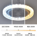 E27 screw-in bulb crystal fan light - integrated smart remote control crystal chandelier for home, bedroom, and kitchen