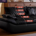 Italian normcore cat claw leather sofa small apartment living room casual modern single multi-person straight row sailboat sofa