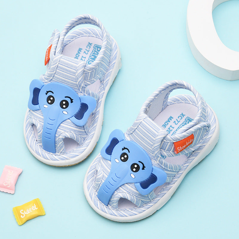Baby cloth sandals, toddler shoes, summer 0-1-2-3 years old baby soft bottom shoes, baby boy shoes