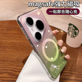 Ombre gradient case for huawei p90 pro, crystal clear ice mist magnetic orange soda mate 80 protective cover