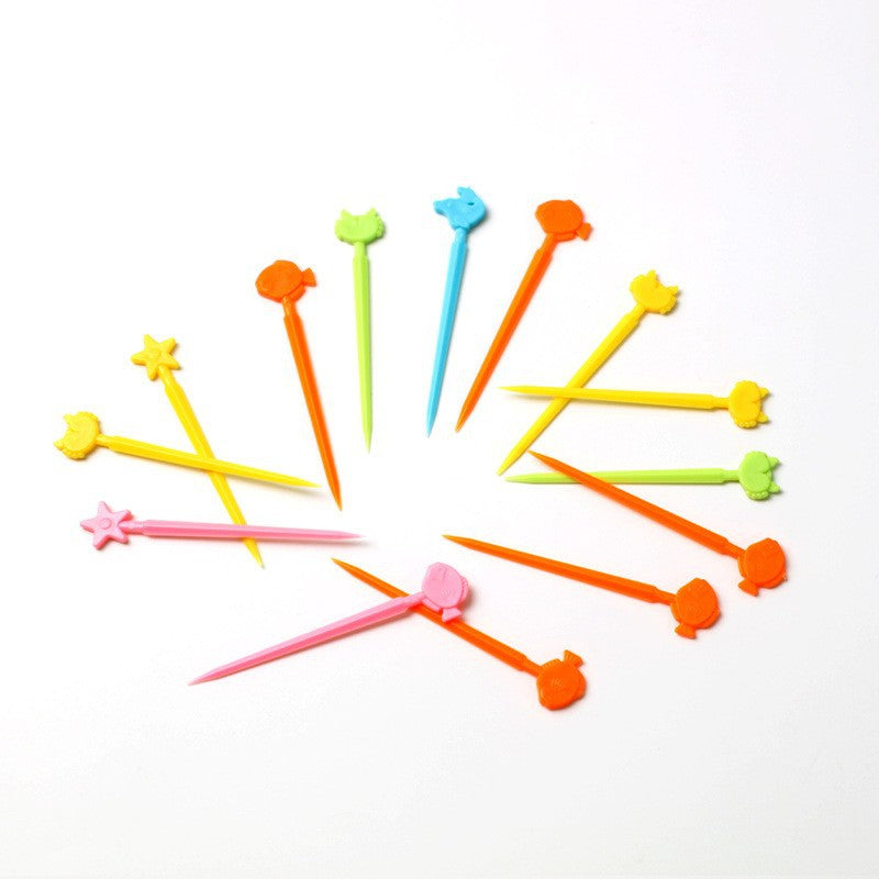 cartoon fruit fork set - cute animal creative fruit picks, bento fruit forks, dessert forks - wholesale