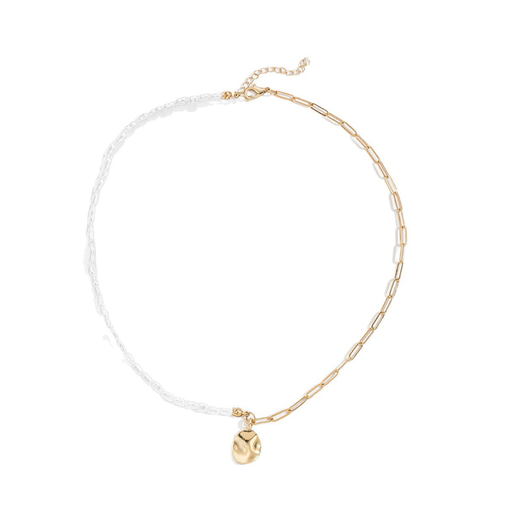 Women's pearl pendant wholesale: european and american cross-border design, mixed metal jewelry, high-end, unique, and trendy necklaces