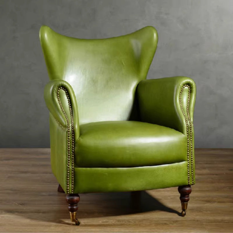 Accessible luxury living room study balcony high back chair hotel cafe single chair sofa tiger chair high backrest plaid