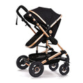 Baby stroller, 2-way high view, convertible (sitting/reclining), lightweight, foldable, shock-absorbing, newborn infant toddler pushchair