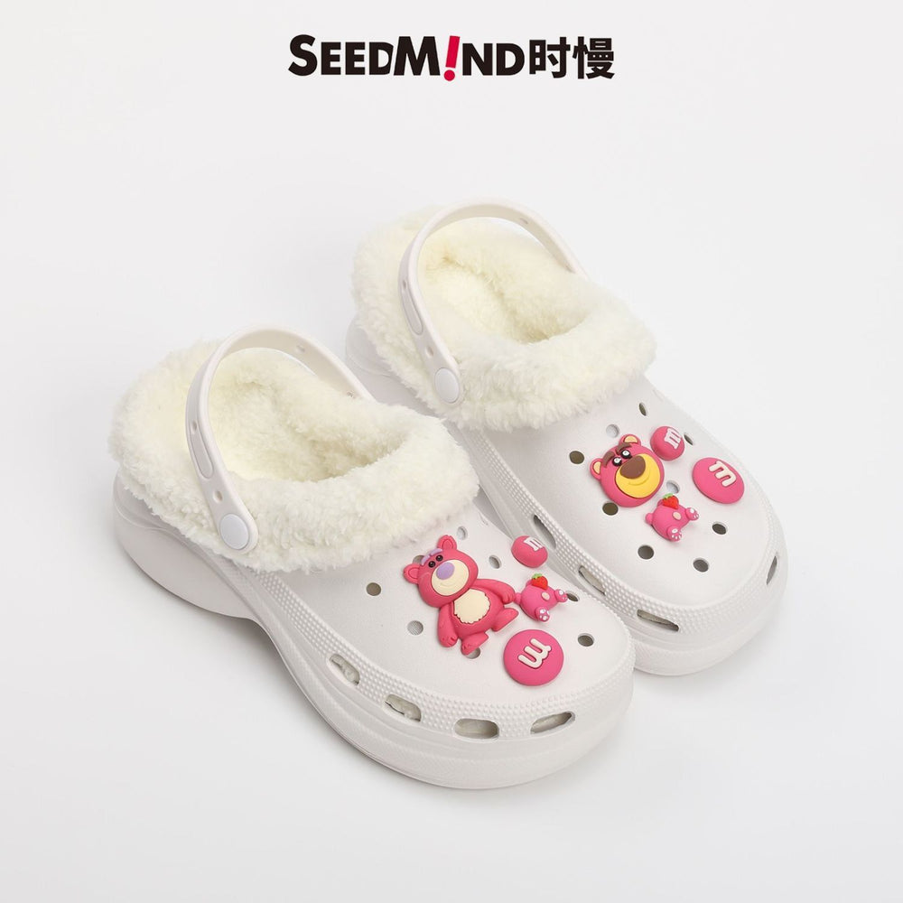 2025 croc shoes cotton slippers fleece-linedheattechpopularfashioneasiest for match indoor heightening eva casualoutwear cotton slippers